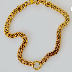 Chunky gold plated choker